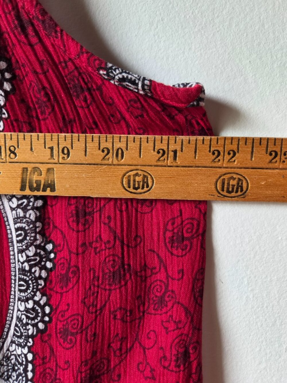 EUC PATRONS OF PEACE BOHO PRINT V NECK RUFFLED HEM TANK TOP SIZE M - Picture 12 of 13